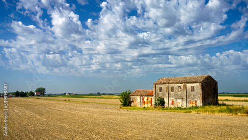 Country landscape in Polesine near Rovigo