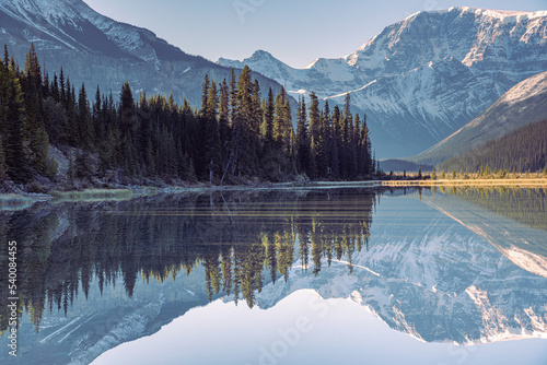 Mountains Reflecting in the Lake 