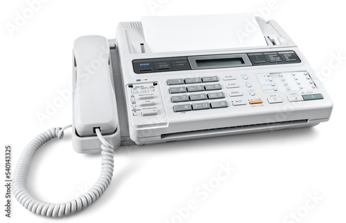 Telephone isolated telecommunication desk phone communication office phone