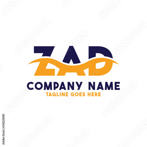 Letter ZAD logo design vector template, ZAD logo