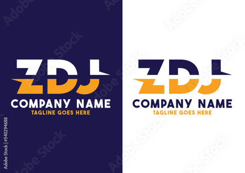 Letter ZDJ logo design vector template, ZDJ logo