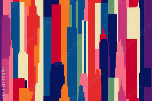 Abstract Retro Pattern Inspired by New York City