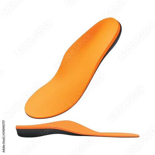 Vector Orthotic insole icon in the style of a flat lay from Orthotic goods icon set. For stores advertising and app stores with Orthotic goods, pharmacies and medical institutions.