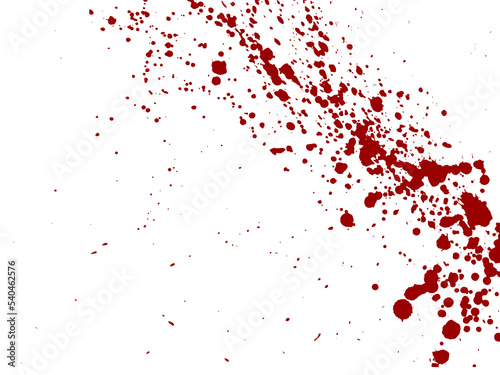 Blood drops and splatters. Illustration on a transparent background