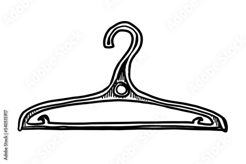 Clothes hanger vector illustration on white background