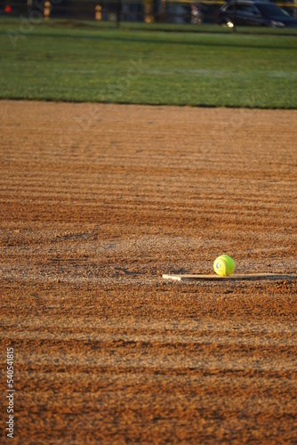 Empty softball field