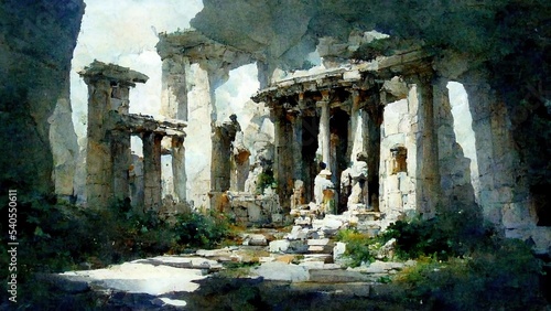 Greek hall ruin