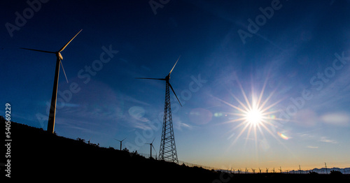 desert, windmills