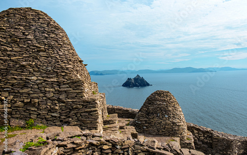 Breath taking view from Skellig Island of the sea. UNESCO World Heritage Site, Ireland