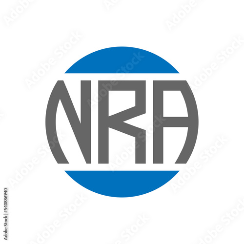 NRA letter logo design on white background. NRA creative initials circle logo concept. NRA letter design.