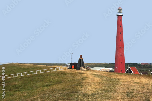 The red lighthouse of Den Helder in Noord-Holland