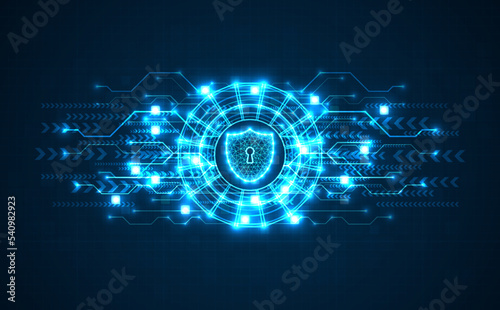 Cyber security concept. Personal data security. Cyber data or information privacy idea. Technology background