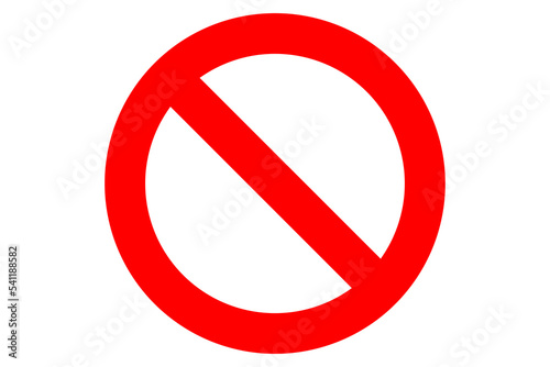 Isolated red Not Allowed stop sign, Prohibition sign or stop sign illustration in PNG isolated on transparent background