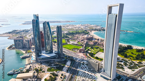 High view of Abu Dhabi city 