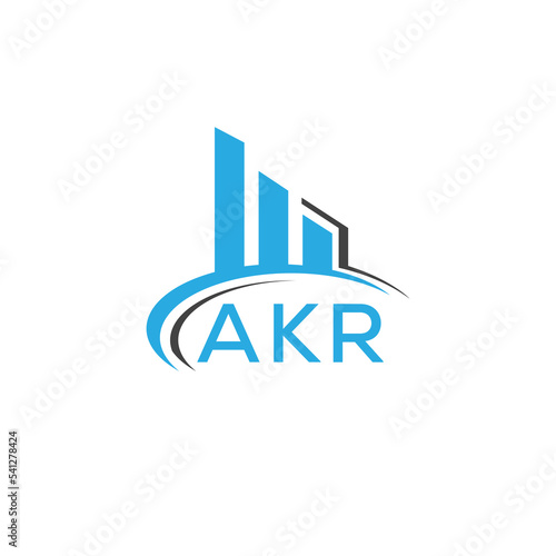 AKR letter logo. AKR blue image. AKR Monogram logo design for entrepreneur and business. AKR best icon. 