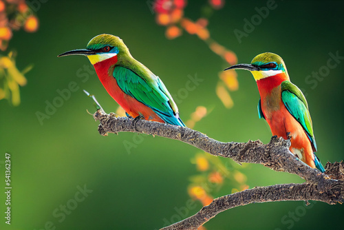 colorful bee eater. generative ai
