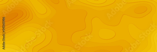 Abstract yellow background in cut paper style. Cutout orange wallpaper.