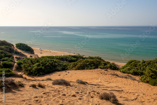 the wild Scivu bay and the dune system of the wwf oasis, Costa Verde, Arbus, Sardinia