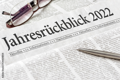 Zeitung mit der Überschrift Jahresrückblick 2022 jahresrückblick 2022 2