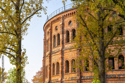 Wolskie Rotundy. Old gas holders in Warsaw. Wola Gas Factory.