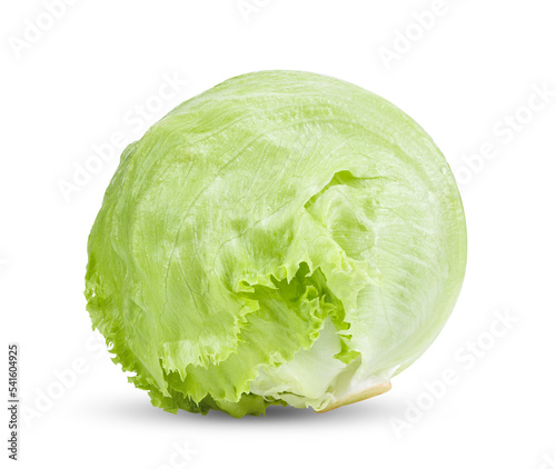 Green Iceberg lettuce on transparent png