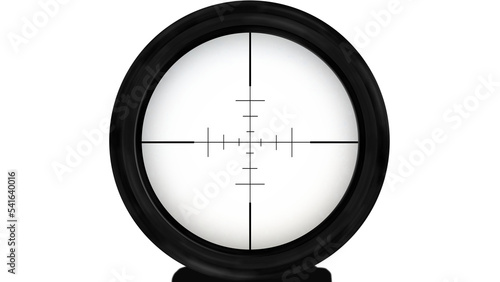 Realistic sniper sight with measuring marks, isolated sniper scope templates on transparent background.Sniper view Crosshairs scope.Realistic optical sight.