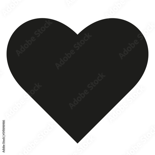Black heart transparent. Decoration element.