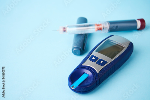 Diabetes equipment glucometer, insulin syringe, injection pen