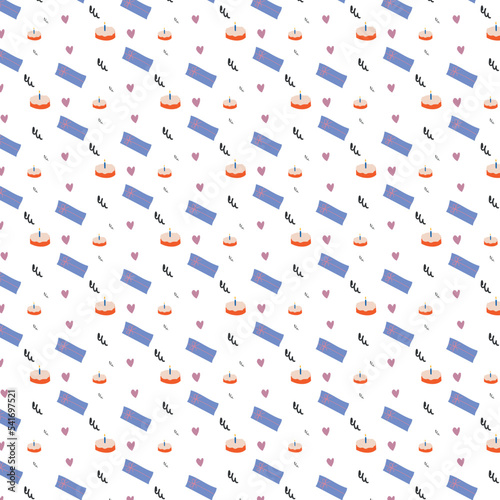 Gift pattern. Birthday pattern. Vector background
