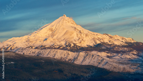 View of theMt Jefferson at sunrise in Oregon.