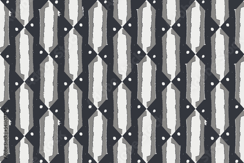 Kaleidoscope Abstract Pattern. Swimwear Pattern. Ceramic Geo Tile. Vector Seamless Illustration. Grey Decorative Ethnic Boho Print. Granite Artistic Surface Pattern. Bohemian Geometric Print.