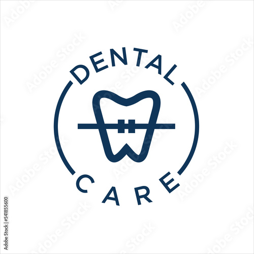 MW Letter With Health Dent Logo design vector template linear style. Dental clinic Logotype concept icon.