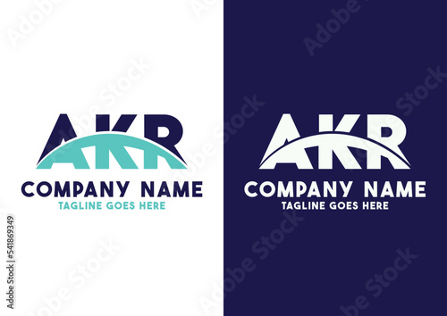 Letter AKR logo design vector template, AKR logo