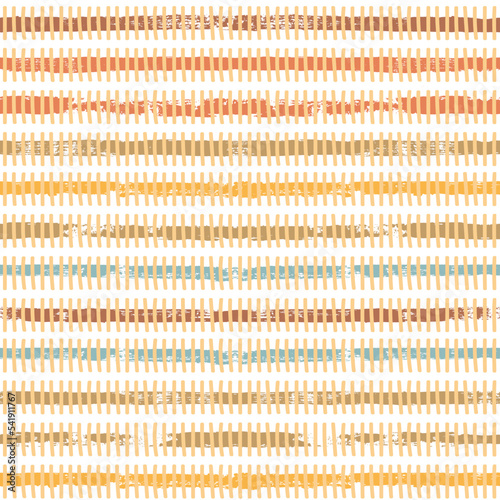 Ethnic boho vector seamless pattern. Tribal stripes background, nude lines stitch weave, maya, aztec ornament. rug textile shabby print texture