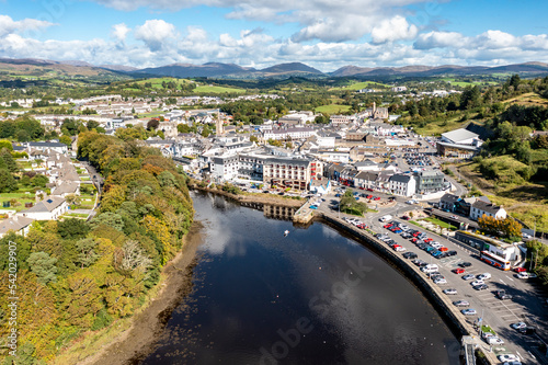 Aerial view of Donegal Town, County Donegal, Ireland