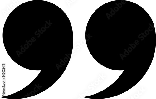 Quote mark in png. Quotation symbol. Remark sign in png. Quote mark on transparent background. Quoted sign