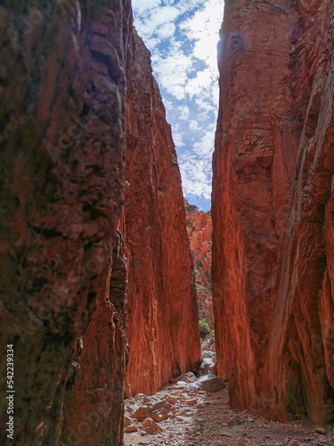 Vertical shot of the Standley Chasm in Northern territory, Australia