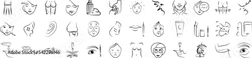 Antiaging icon collections vector design