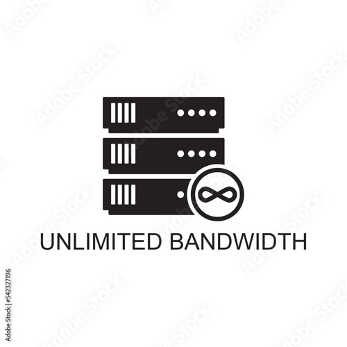 unlimited bandwidth icon , web icon