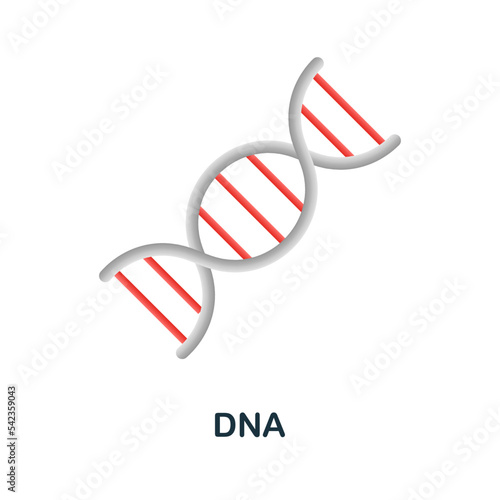 Dna icon. 3d illustration from medicine collection. Creative Dna 3d icon for web design, templates, infographics and more
