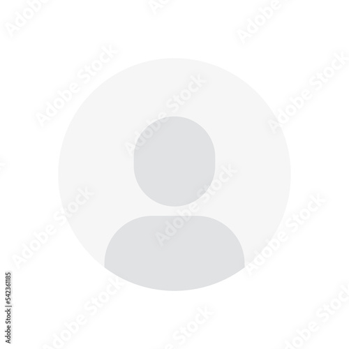 User profile icon vector. Avatar or person icon. Profile picture, portrait symbol. Neutral gender silhouette. Circle button with avatar photo. Blank profile silhouette. Vector