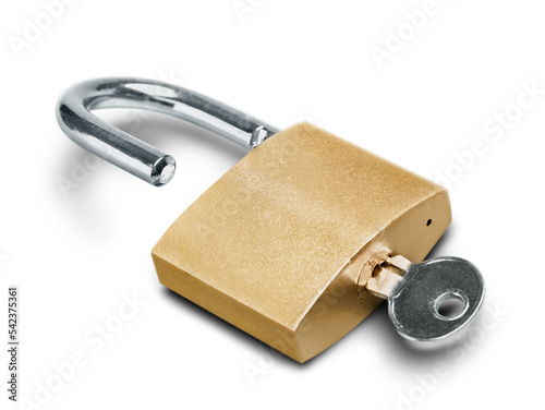 Open Padlock and Key