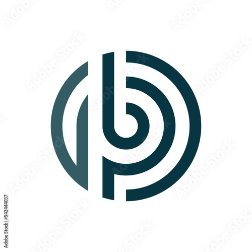 PB or BP circle anagram logo
