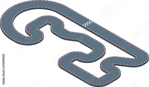 Formula racetrack icon isometric vector. Car race. Auto circuit