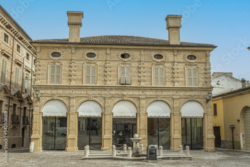 The beautiful facade of a historic building in Mantua