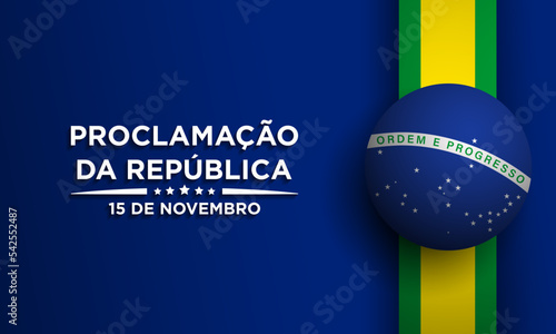 Brazil Republic Day Background Design.