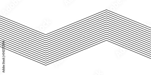 Zig Zag Horizontal Lines Vector