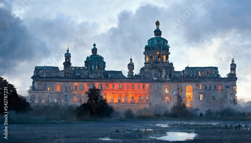 berlin germany royal castle, abstract interpretation