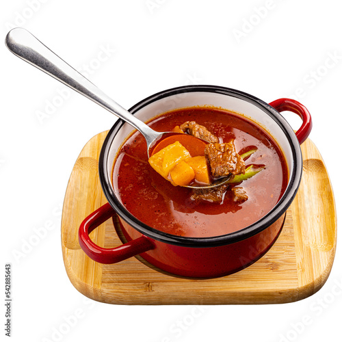 Pot of Hungarian goulash
