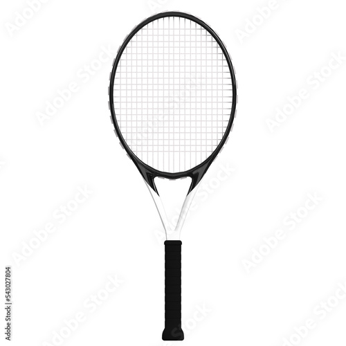 3d rendering illustration of a tennis racket